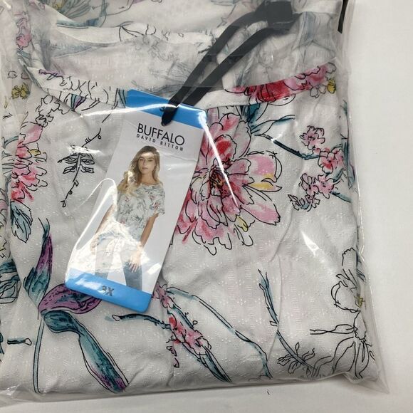 🔥Buffalo David Bitton Ladies' Tie Front Top Blouse - Picture 1 of 13